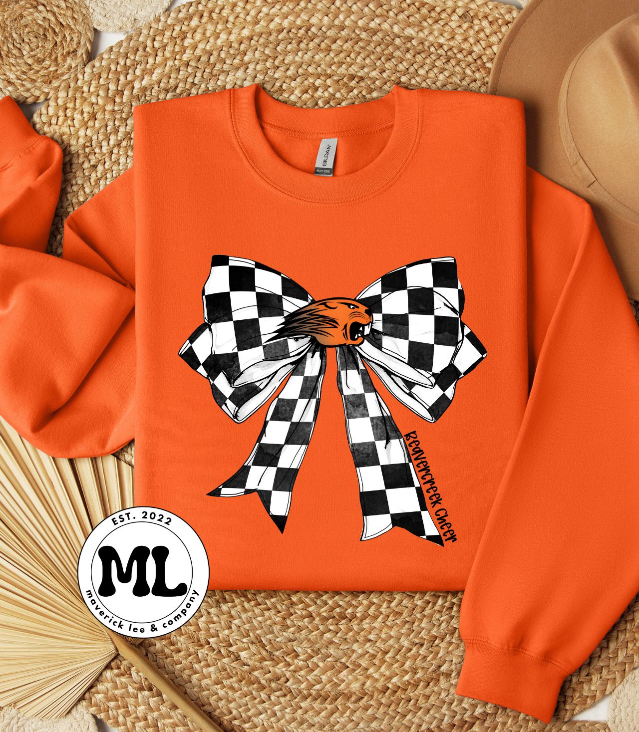 Beavercreek cheer checkered bow