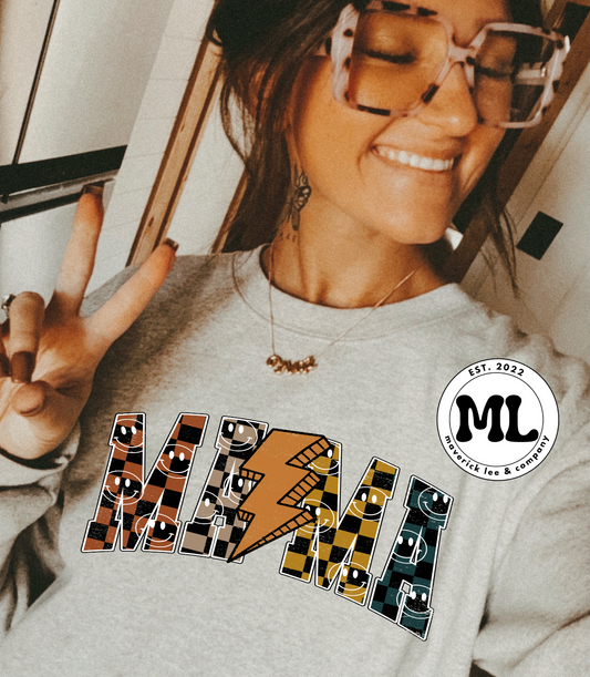 Mama checkered smiley