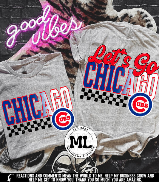 Checkered chicago front + back