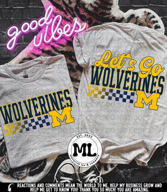 Checkered M front + back