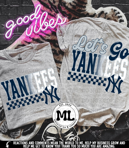 Checkered NY front + back