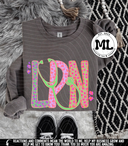 LPN pastel leopard