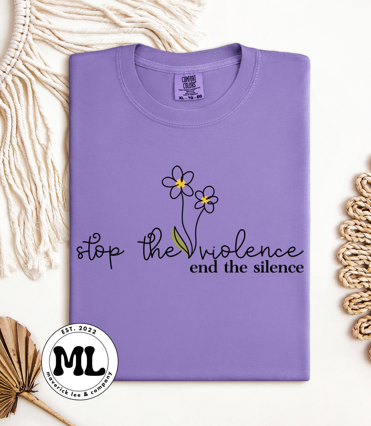 Stop the violence, simple flower