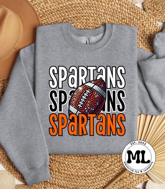 Spartans Rhinestone football