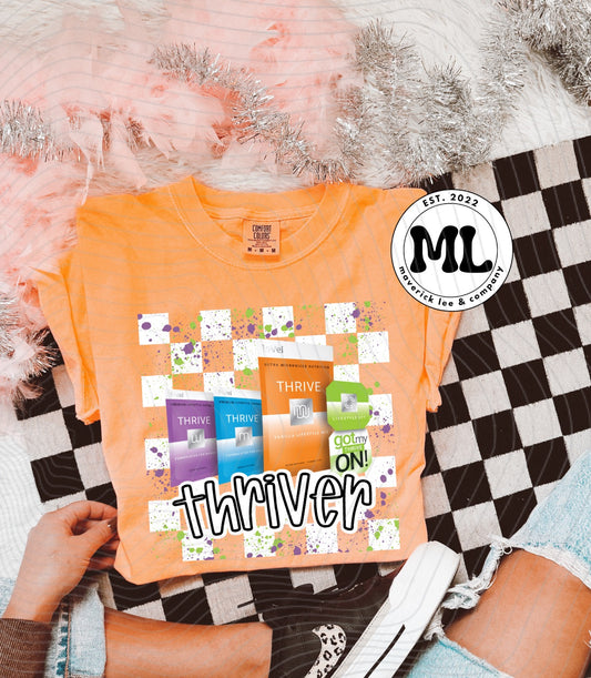 Checkered splattered Thrive