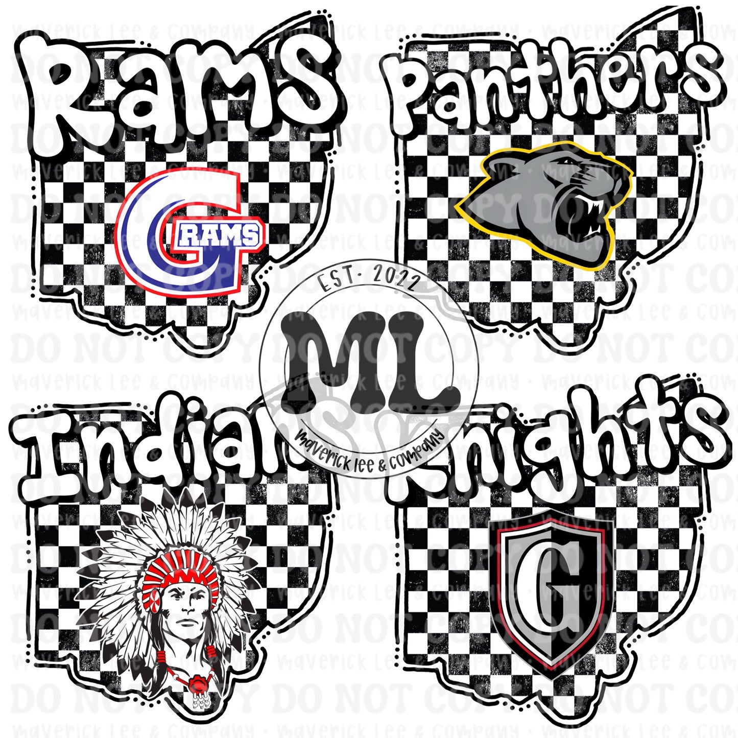 Custom team checkered yard sign