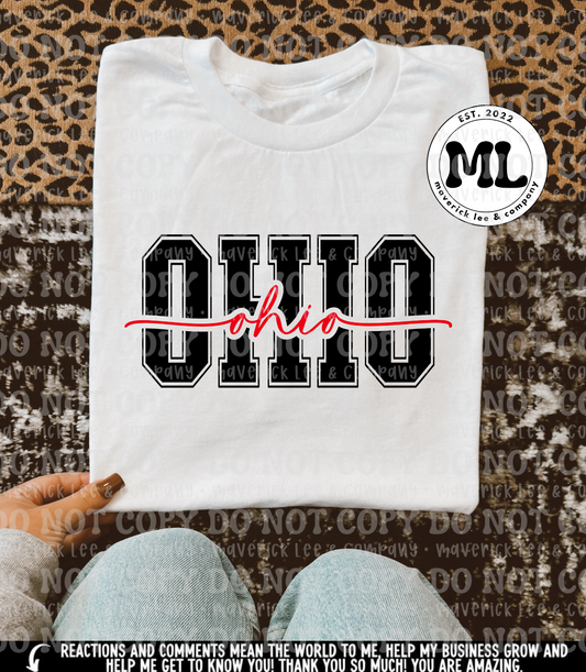 Ohio print plus cursive