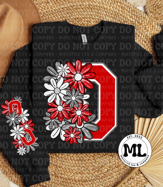 Ohio football floral plus sleeve