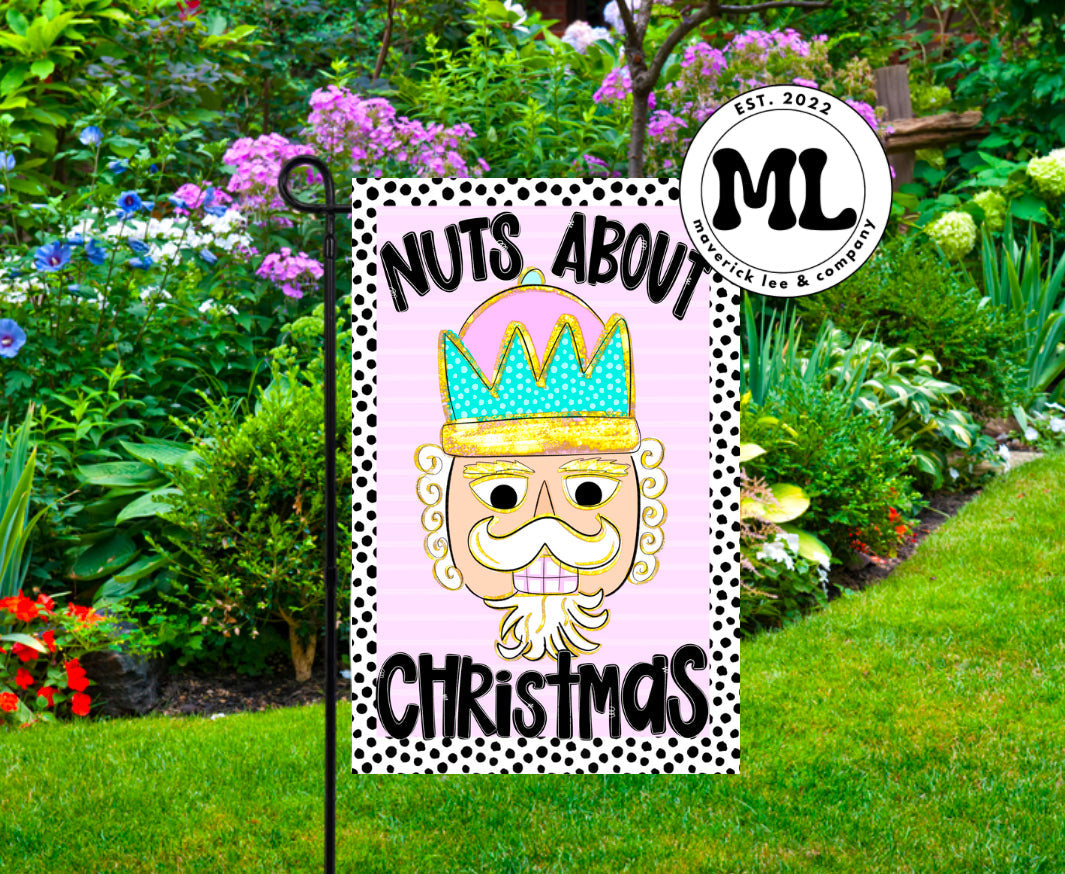 Nuts about Christmas garden flag – in stock
