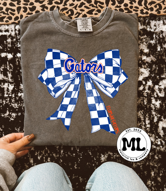 Gators checkered bow