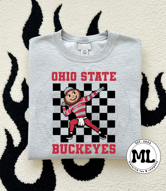 Ohio checkered mascot