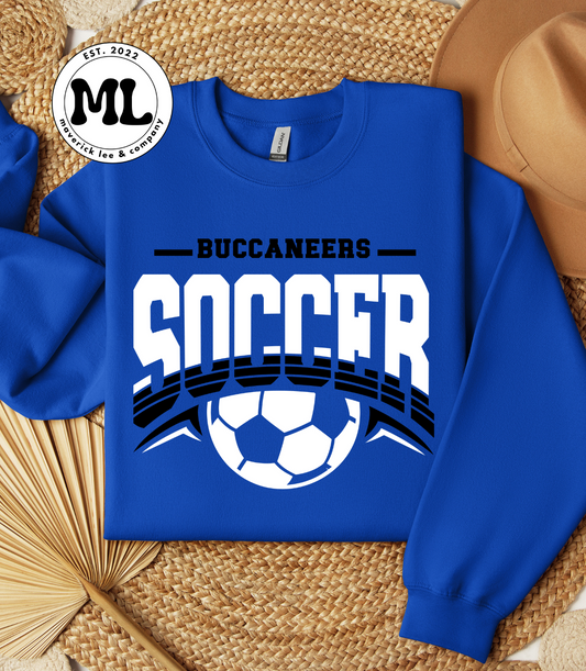 Buccaneers soccer – half ball black/white