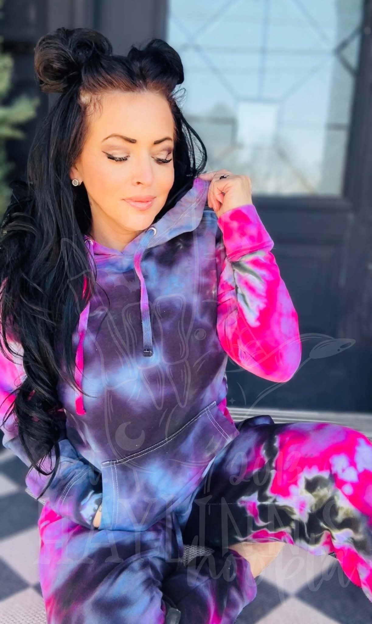 Blank ice dyed jogger set