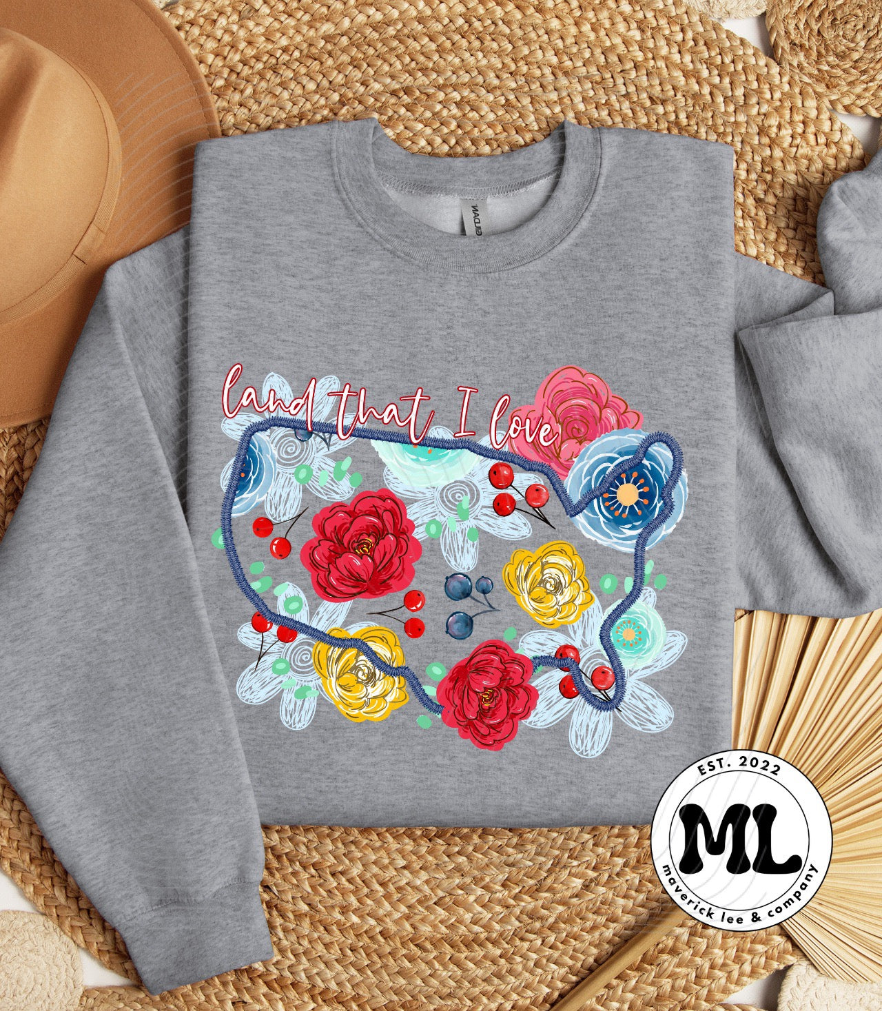 Land that I love, transparent floral
