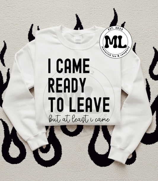 Ready to leave