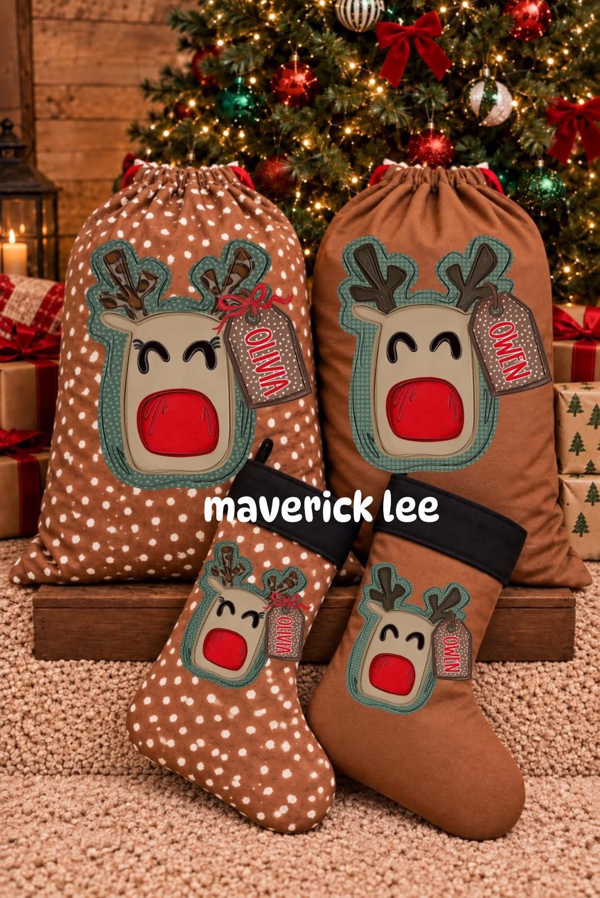 Reindeer Santa Sack Or Stocking