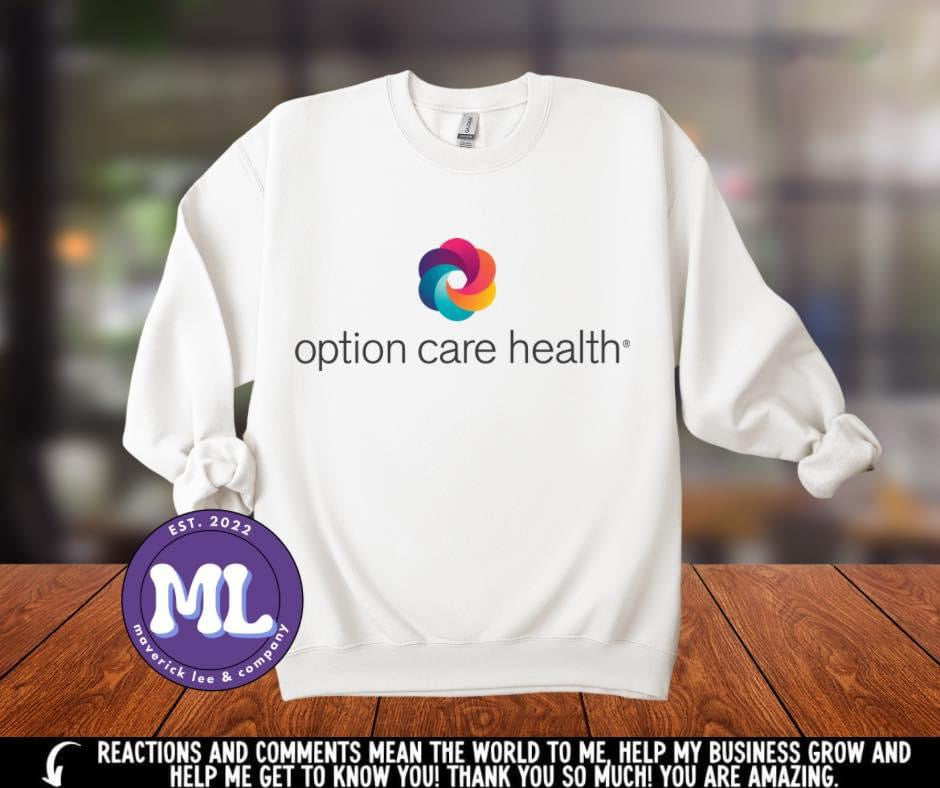 Option care Health centered logo - black font