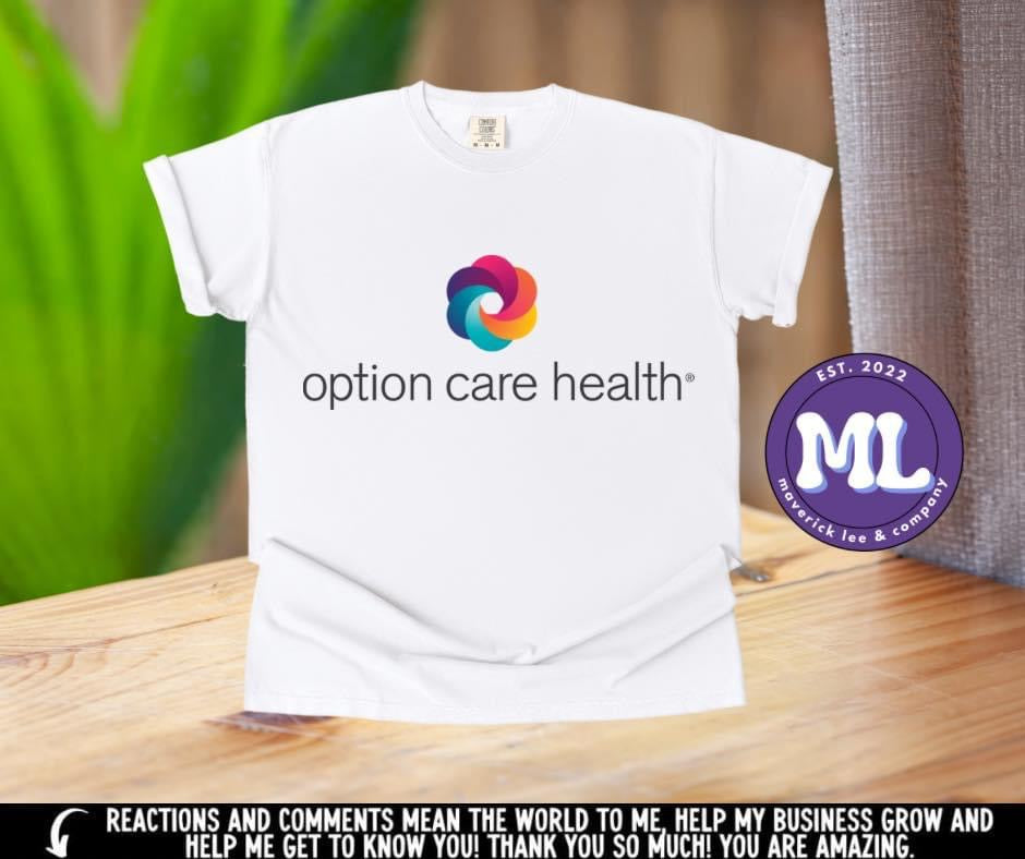 Option care Health centered logo - black font