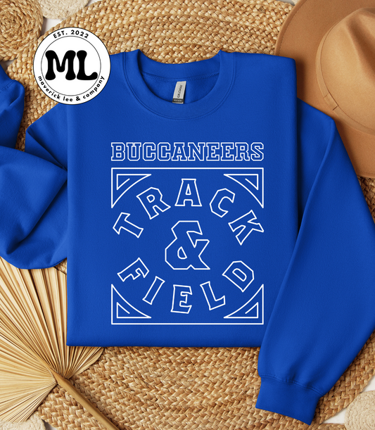 Buccaneers track and field - white circular