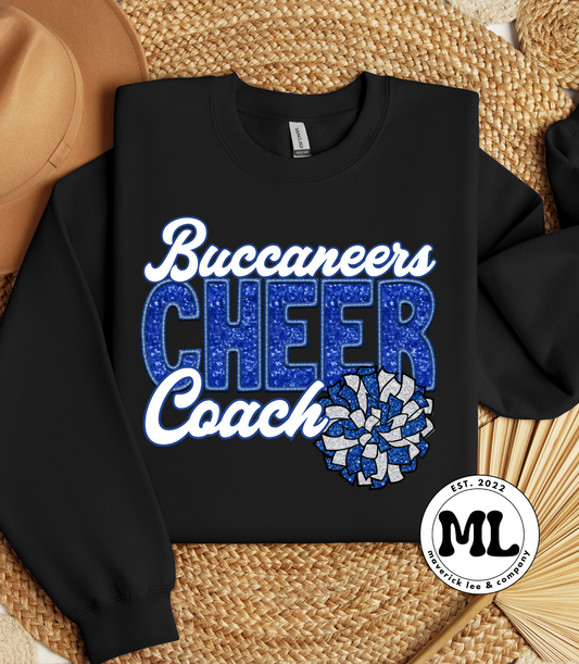 Buccaneers cheer coach – faux sequin