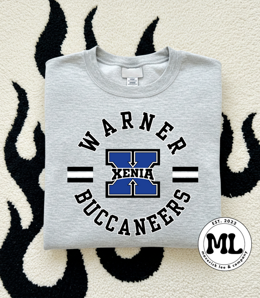 Warner Buccaneers stripes + circle