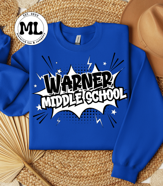 Warner middle school – black + white graffiti