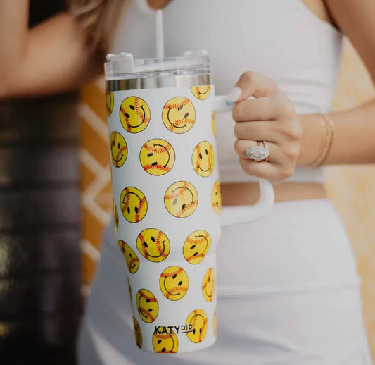 Softball 40oz tumbler - in stock