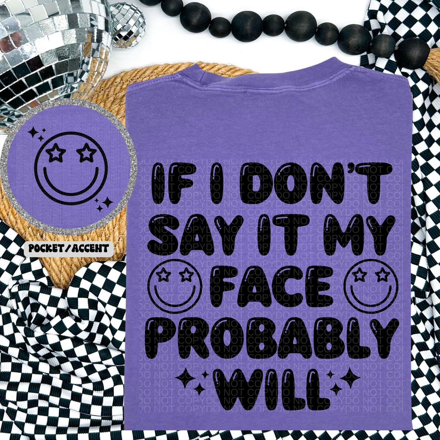 My face probably will