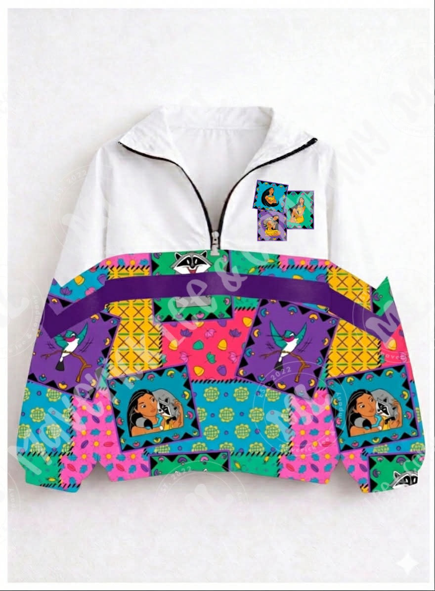 90s vibes quarter zip – P with logo