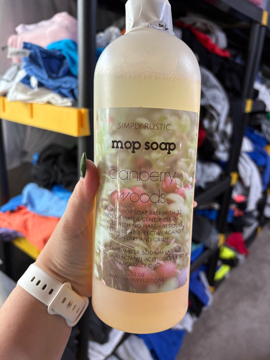 Cranberry woods, mop soap in stock ￼