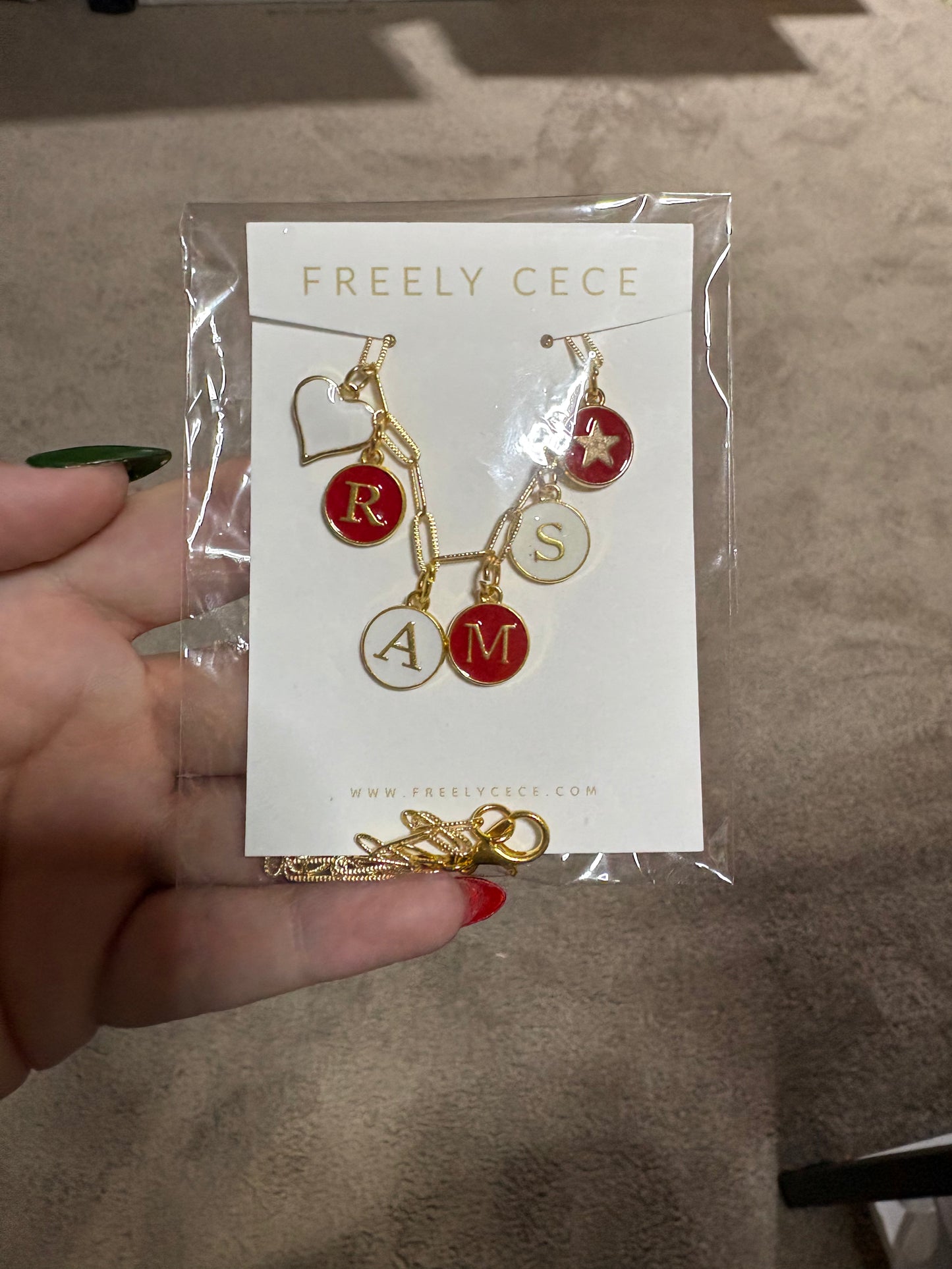 Rams charm necklace in stock ￼