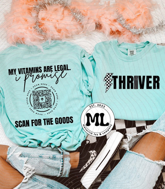 Thriver – custom front + back