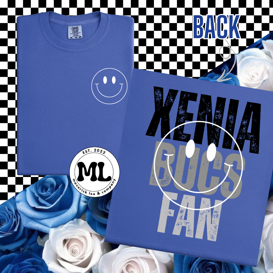 Xenia Bucs fan front+ back
