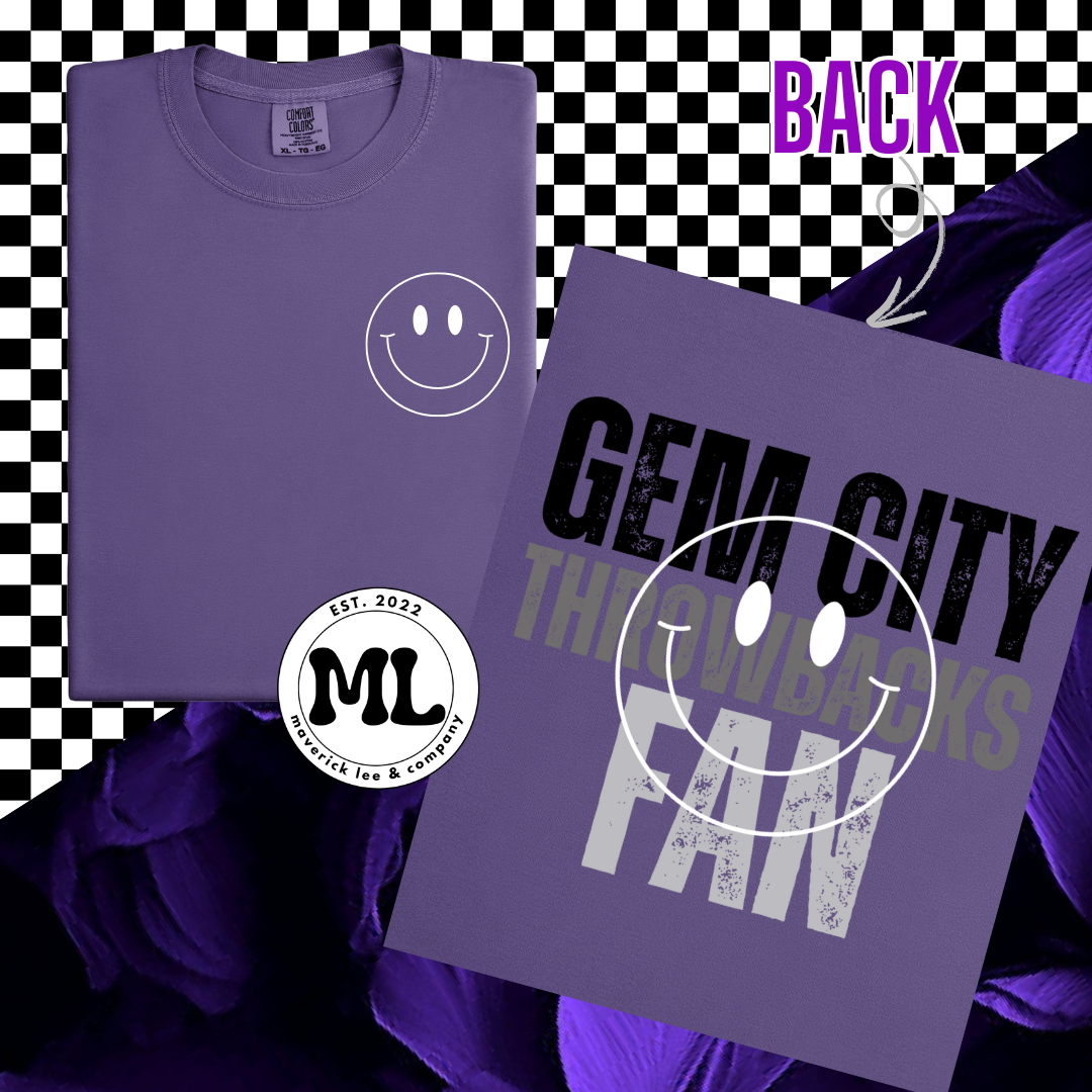Gem City Throwbacks fan front+ back