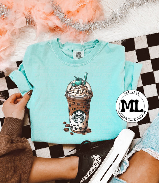 Turquoise and coffee beans