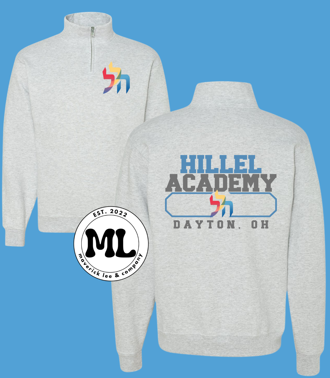 Hillel academy front + back
