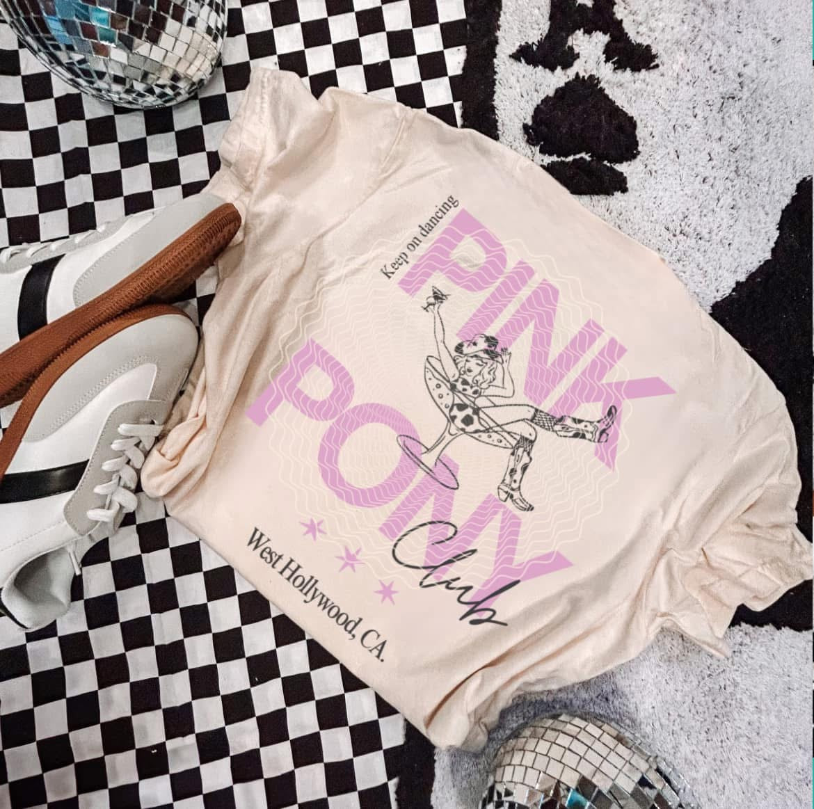 Pink pony front and back