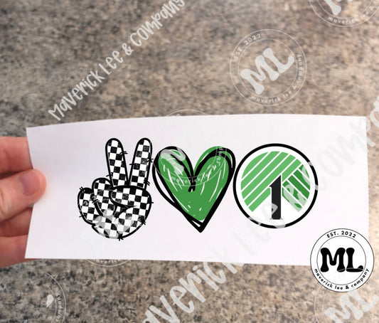 Peace love DT 3”– UVDTF sticker