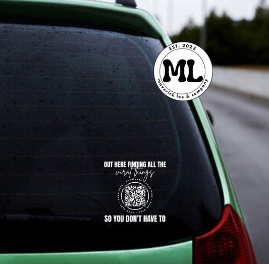 Custom DT car window decal