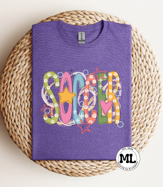 Soccer – pastel stars