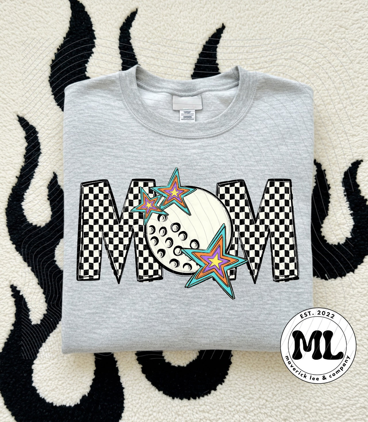 Checkered golf mom