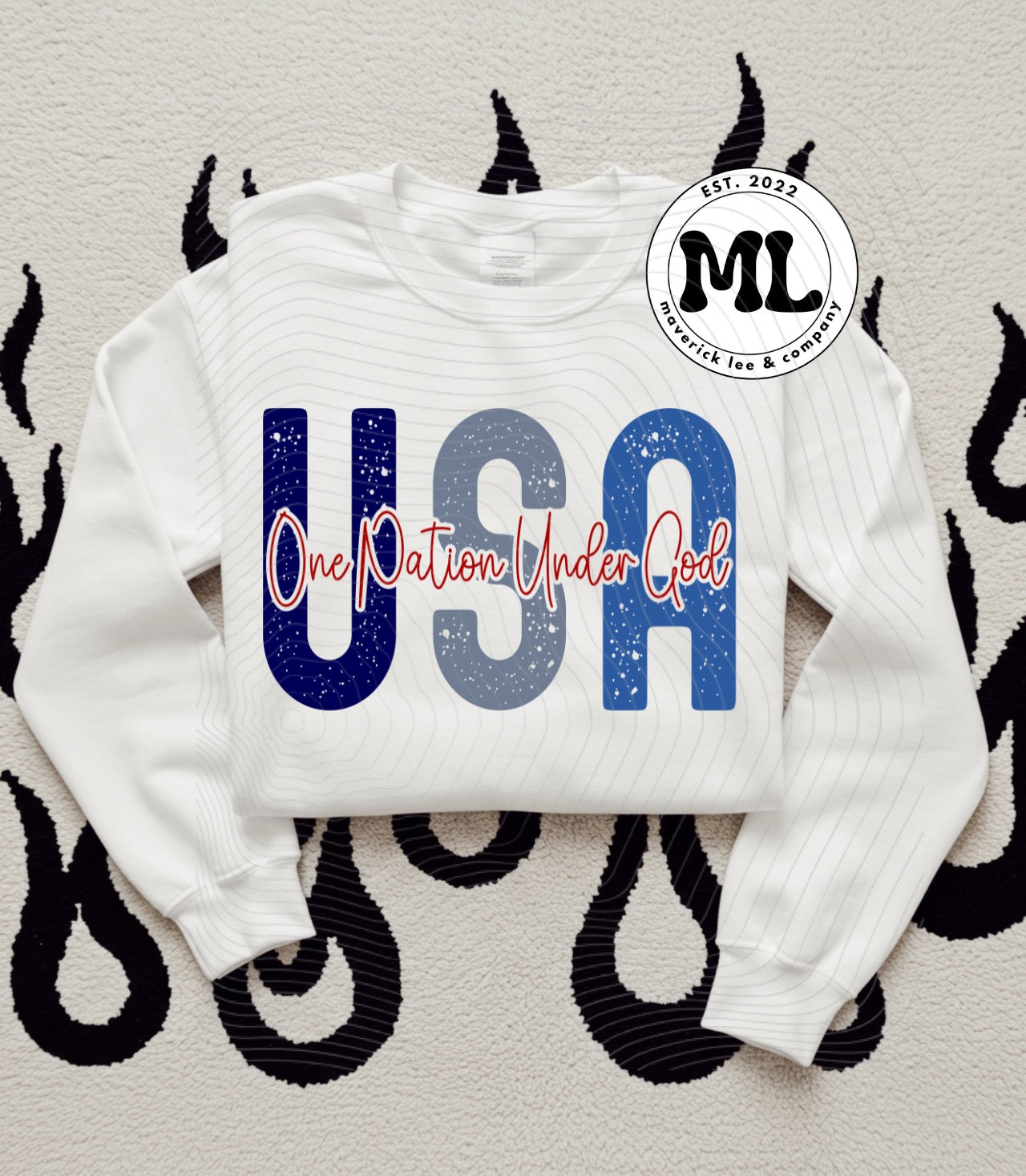 USA blue distressed