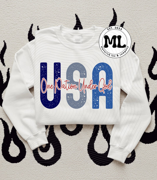 USA blue distressed