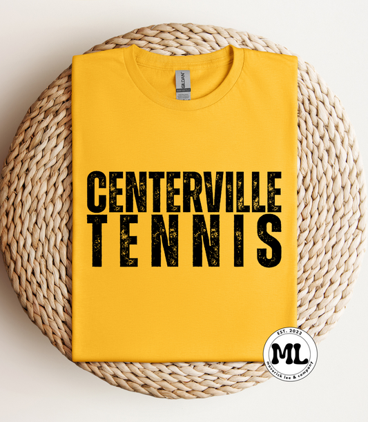 Centerville tennis black distressed
