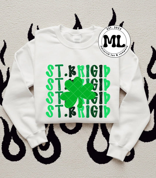 Scrolling multicolor St. Brigid logo