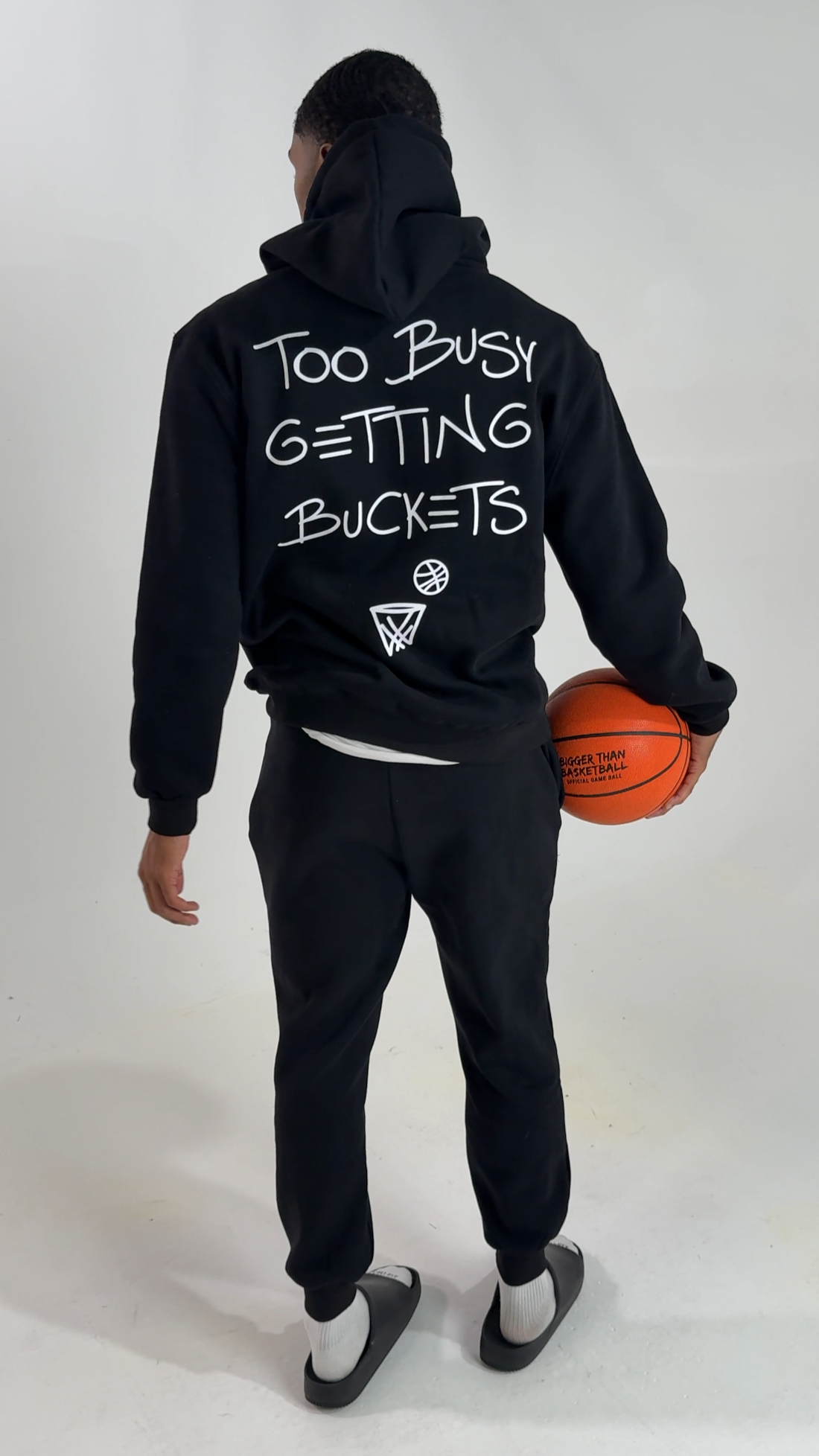 Too Busy Getting Buckets - Hoodie - Black