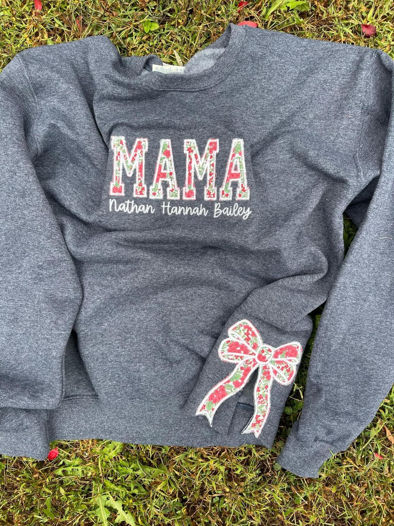 Custom embroidered split sweatshirt