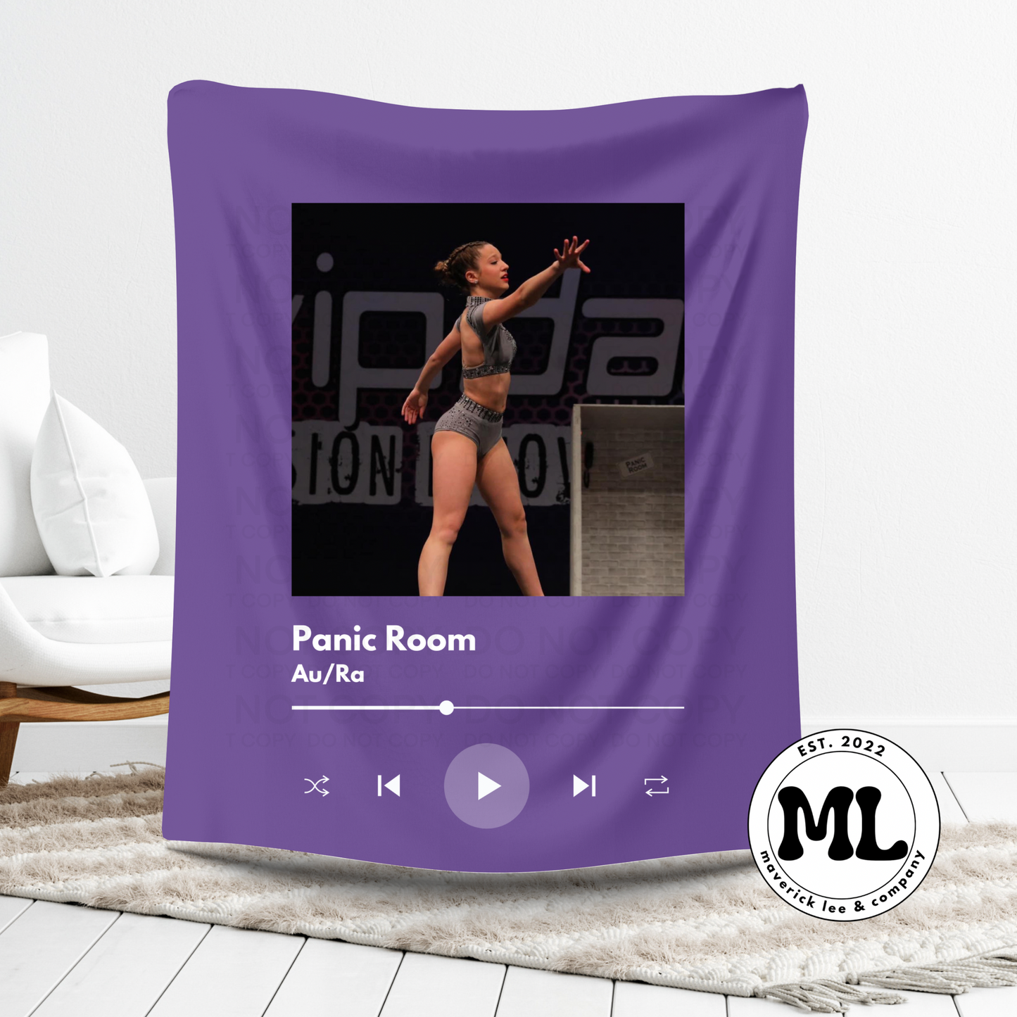 Custom song minky blanket