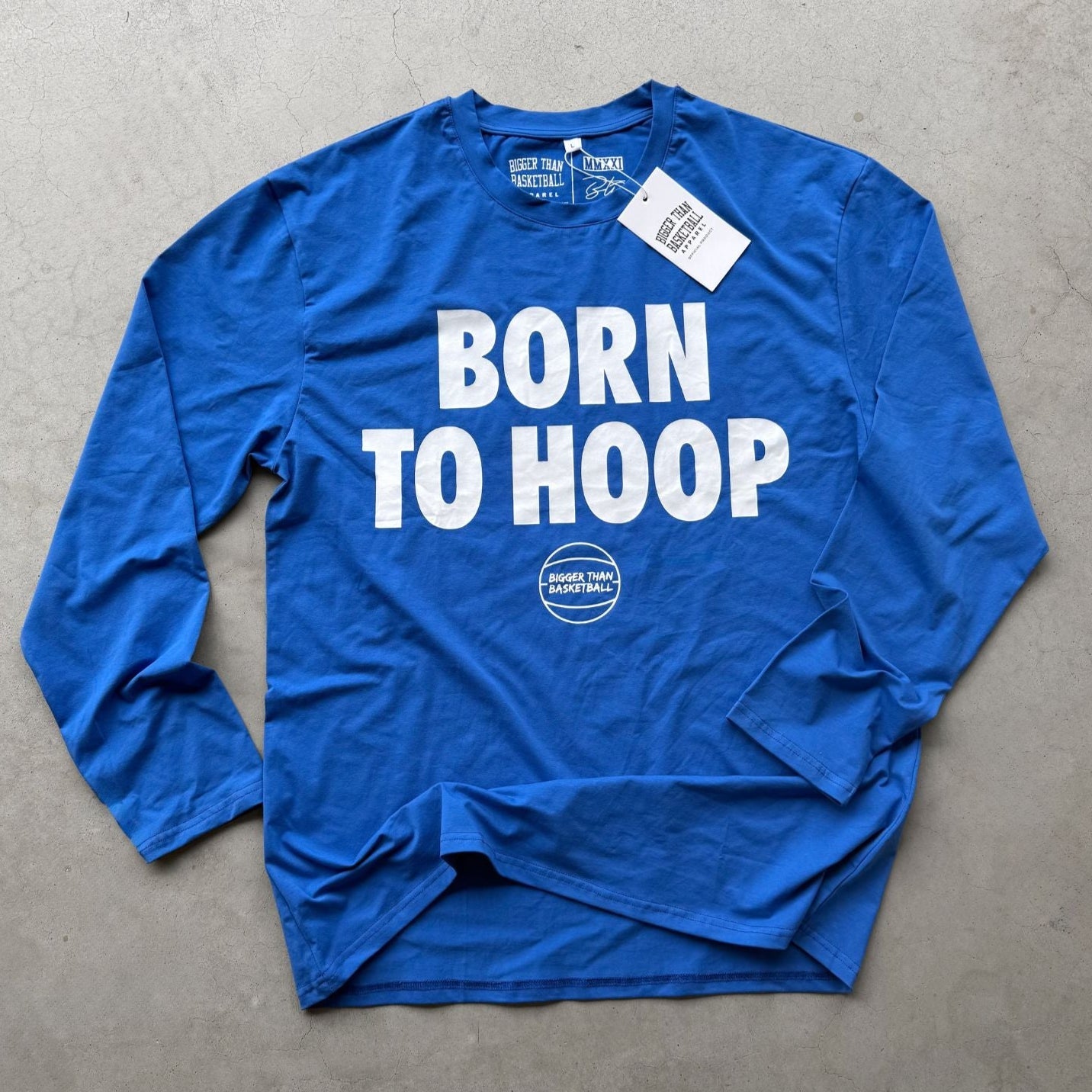 Born To Hoop - Long Sleeve - Blue