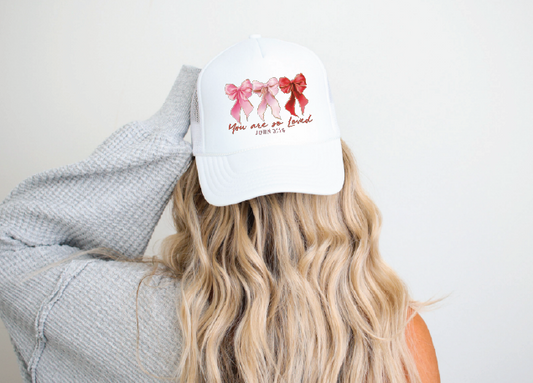YOU ARE SO LOVED - UNISEX WHITE TRUCKER HAT